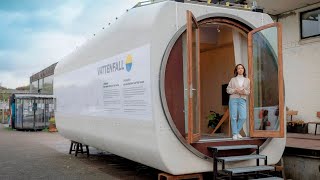 Tiny house made from a wind turbine nacelle is the future of ecoliving [upl. by Haig858]