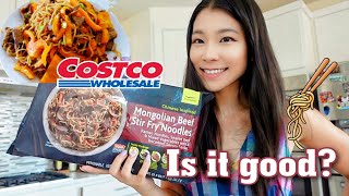 Costco Pulmuone Mongolian Beef Stir Fry NoodlesTrying Costco Asian Food [upl. by Flem]