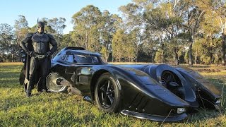 Real Life Batmobile Man Spends Two Years Building Iconic 1989 Car [upl. by Parcel984]