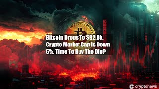 Bitcoin Drops To 928k Crypto Market Cap Is Down 6 Time To Buy [upl. by Margret606]