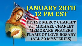 Rosary Prayer for America  Divine Mercy  St Michael Chaplet  Flame of Love Rosary 20 Decades [upl. by Giacomo861]