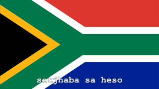 National Anthem of South Africa Instrumental with lyrics [upl. by Pen]