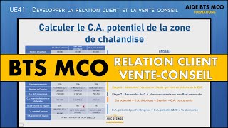 AIDE BTS MCO  Comment calculer le CA potentiel   Relation client et vente conseil [upl. by Crespo]