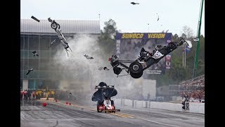 2018 NHRA 49th GatorNationals Epic Moments and Huge Crash [upl. by Wildee]