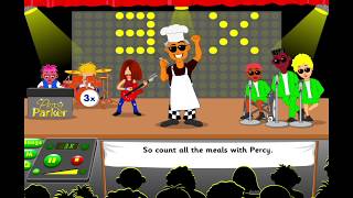 3 Times Table Song  Percy Parker  Who Likes School Dinners  with animation and lyrics [upl. by Cornel407]