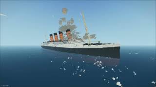 RMS Lusitania PreWar Sinking in Real Time  Stormworks [upl. by Lairret]