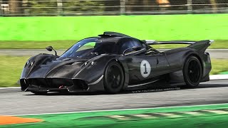 2022 Pagani Huayra R w Mufflers testing at Monza Accelerations Rev Limiter amp NA V12 Symphony [upl. by Gretchen]