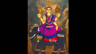 Navaratri art Day 6  INDRANI DEVIsoundaryalaharidigitalart painting saptamatrika [upl. by Eelinej741]