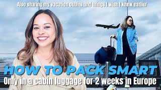 PACK FOR 2 WEEKS IN A CARRYON ONLY plus LITTLEKNOWN TRAVEL HACKS [upl. by Tiernan]