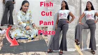 Fish Cut Pant Plazo Cutting Stylish Pocket Pant Plazo Cutting and Stitching [upl. by Lybis999]