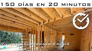 Construcción completa de una vivienda de madera Resumen del proceso constructivo [upl. by Arvell601]