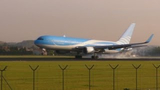 Jetairfly TUI Airlines Belgium B767300ER Landing at Brussels Airport [upl. by Akemaj]