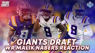 Giants Draft WR LSU Malik Nabers  Reaction [upl. by Akener]