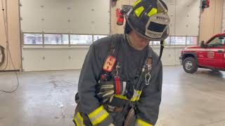 SCBA mask donning techniques [upl. by Ydnyc]