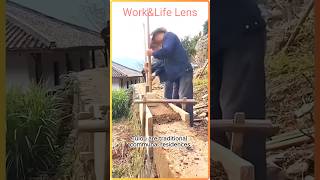 Rammed earth building construction process craftsmanship construction [upl. by Lew]