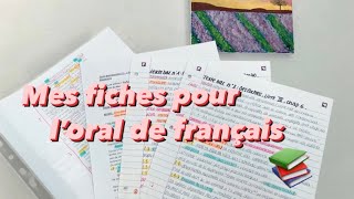 ORAL FRANÇAIS  MES FICHES [upl. by Salangia]