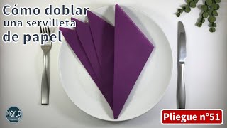 Cómo doblar una servilleta de papel con 4 pliegues  Decorar la mesa [upl. by Kazue]