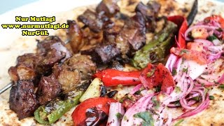 Ciger Kebabi nasil yapilir tarifi  mangalda ciger sis kebabi  Nurmutfagi [upl. by Adnilav595]