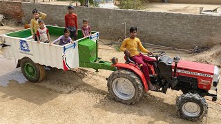 We Made Swimming Pool In A Mini Tractor Trolley VST Mitsubishi Shakti VT 224 1D Ajai 4WD [upl. by Irrep228]