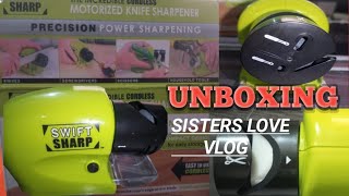 Knife sharpener review unboxing Swift sharp Motorized knife sharpener🔪🔪🔪 [upl. by Vedetta702]