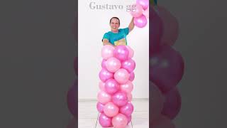 COLUMNAS DE GLOBOS 😍 👍decoracion cumpleaños  Gustavo gg [upl. by Milurd]