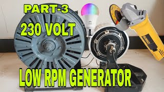 Low RPM Generator 230 volt real video   Saeed Experience [upl. by Armyn]