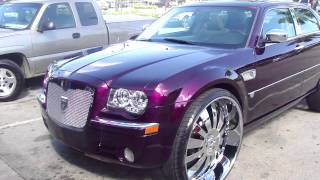 CANDY PURPLE DODGE CHRYSLER 300 0N 30quot ASANTIS RIMS [upl. by Mohorva49]