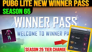 Season 25 Is Here  Tier Rewards  New Winner Pass Season 65   Pubg Lite 0280 Update [upl. by Fedak5]