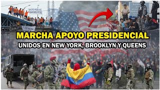 Marcha en NEW YORK respaldando al presidente DANIEL NOBOA del Ecuador 🇪🇨 [upl. by Viehmann119]