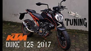 ktm DUKE 125 2017  TUNING  Storm GP exhaust [upl. by Acissej]