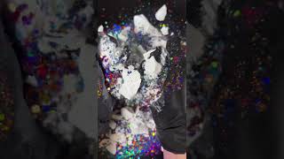 Glitter bomb crush oddlysatisfying shortscreate relax satisfying gymchalkasmr [upl. by Mallon]