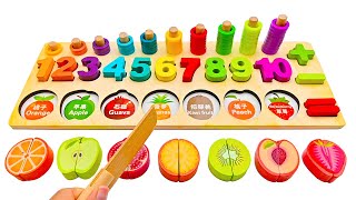 Learn Numbers amp Fruits Learning Activity Puzzle  Toddler Learning Video [upl. by Enovaj236]