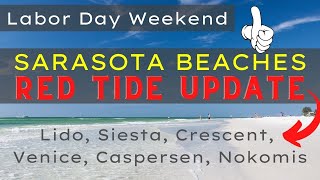 Labor Day Weekend  RED TIDE Florida Update  Sarasota Beaches [upl. by Fatsug]