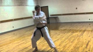 Shotokan Karate Jion Kata demonstration on PaulGaleNetworkcom [upl. by Nirtiak790]