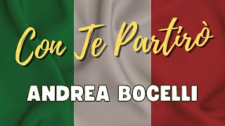 Andrea Bocelli  Con Te Partirò Com legenda em italiano e português BR [upl. by Kired]