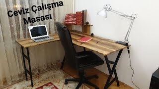 Ceviz çalışma masası yapımı  building walnut study desk [upl. by Ettenoitna]