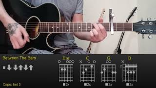 Between The Bars  Elliott Smith  Easy Guitar Lesson Tutorial with ChordsTabs and rhythm [upl. by Coppins]