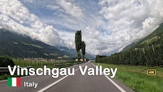 ROAD TRIP Italy  Driving the stunning Vinschgau Valley in 4k [upl. by Louise]