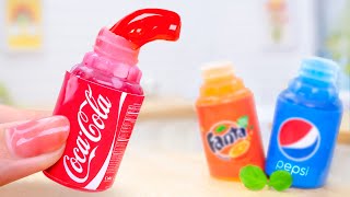 Sweet Miniature Coca Cola Frozen Honey Jelly Decorating  Tiny Dessert Design by Mini Yummy [upl. by Stutsman]