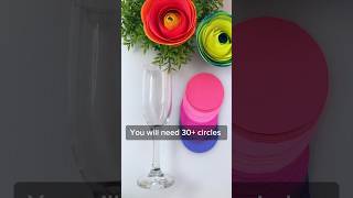 How to Make MultiColored DIY Paper Roses with Glass diy papercrafts paperrose [upl. by Fineberg]