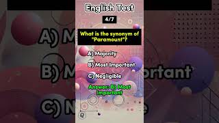 English Synonym Quiz 🧠 Short Video english synonyms quiz learnenglish knowledge puzzle drill [upl. by Nylatsyrk]