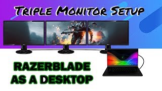 The RazerBlade 15 runs 3 Monitors  TUTORIAL [upl. by Llerat]