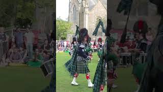 Ballater Pipe Band playing 8th Argylls on the march at 2023 Ballater Games Beating Retreat shorts [upl. by Ferna]