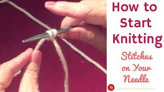 Learn How To Knit 1 Quick and Easy CastOn Knitting  How To Cast On  LongTail CastOn [upl. by Gardie]