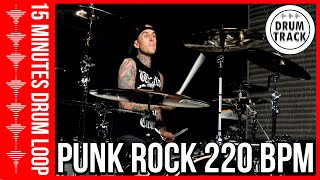 Drum Beat 220 bpm  Groove Drum Track 220 BPM Punk Rock  Batería 220 BPM Punk Rock [upl. by Kosak]