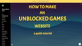 How to make unblocked games website [upl. by Adnole]