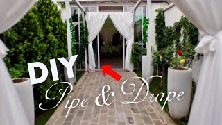 DIY Pipe And Drape Wedding Backdrops How To Make Pipe And Drape [upl. by Ecirtap]