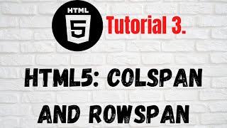 Colspan and Rowspan  Html tutorial for beginners [upl. by Yetty]