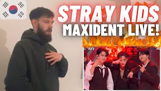 Stray Kids First Maxident LIVE Performance Taste 3RACHA amp Can’t Stop REACTION [upl. by Zahara14]