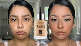 FULL COVERAGE FRIDAY DRUGSTORE CATRICE HD LIQUID COVERAGE FOUNDATION [upl. by Ahsikel]